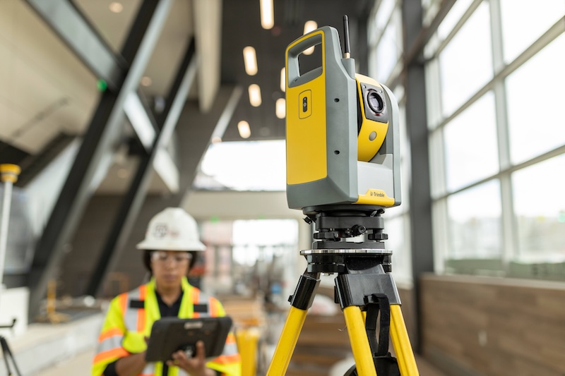 one-person layout with robotic total station